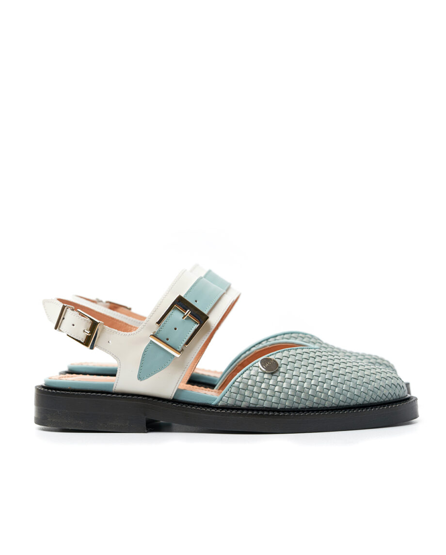 Baby Blue Closed Toe Sandals