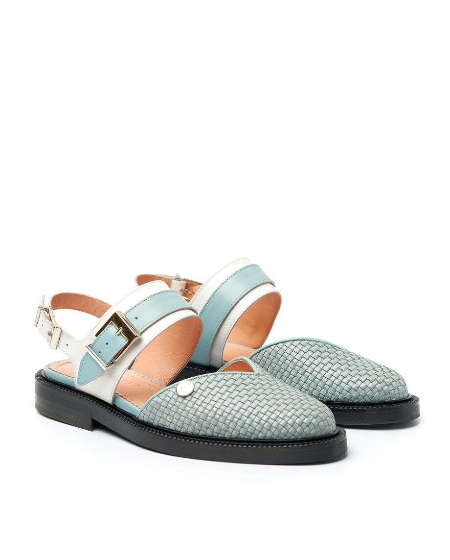 Baby Blue Closed Toe Sandals