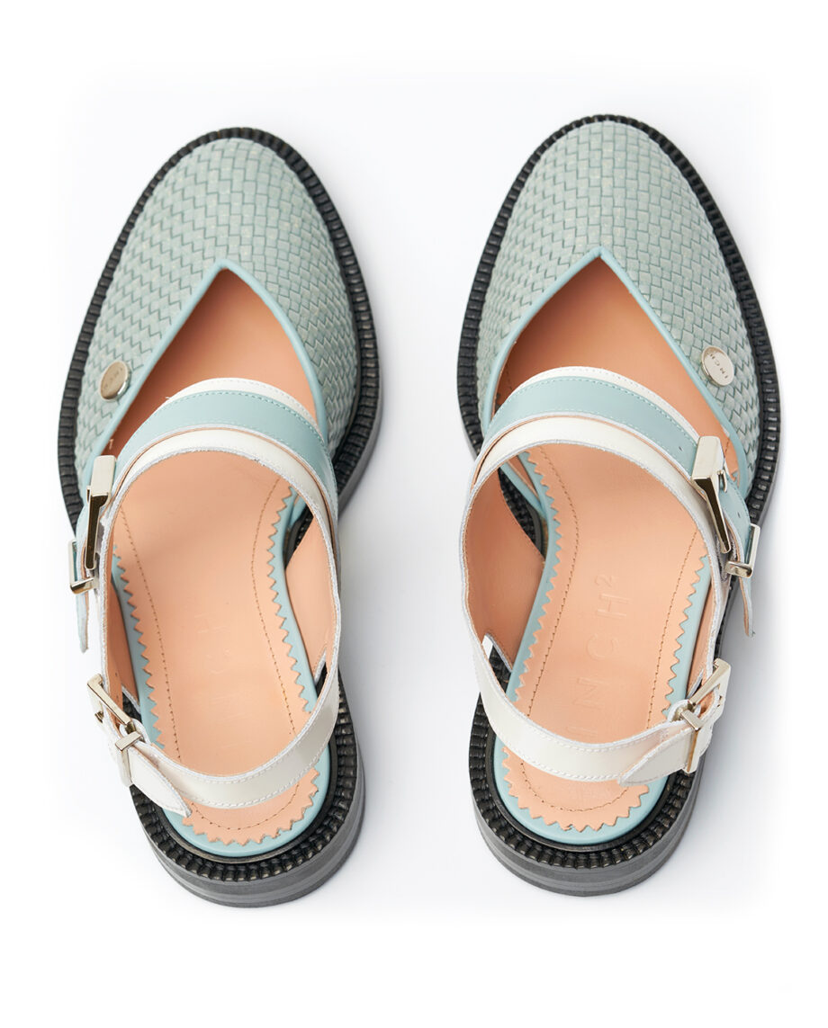 Baby Blue Closed Toe Sandals