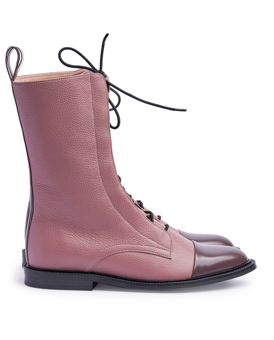 Dusty Pink Brogue Boots