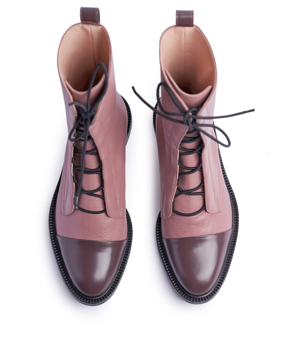 Dusty Pink Brogue Boots