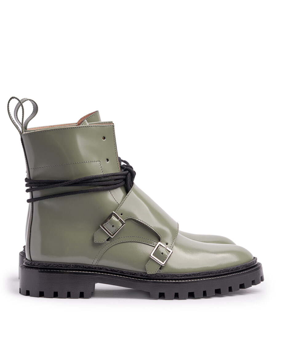 Pale Green Monk Boots