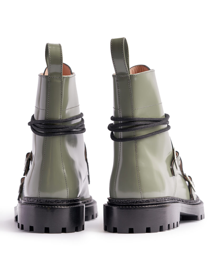 Pale Green Monk Boots