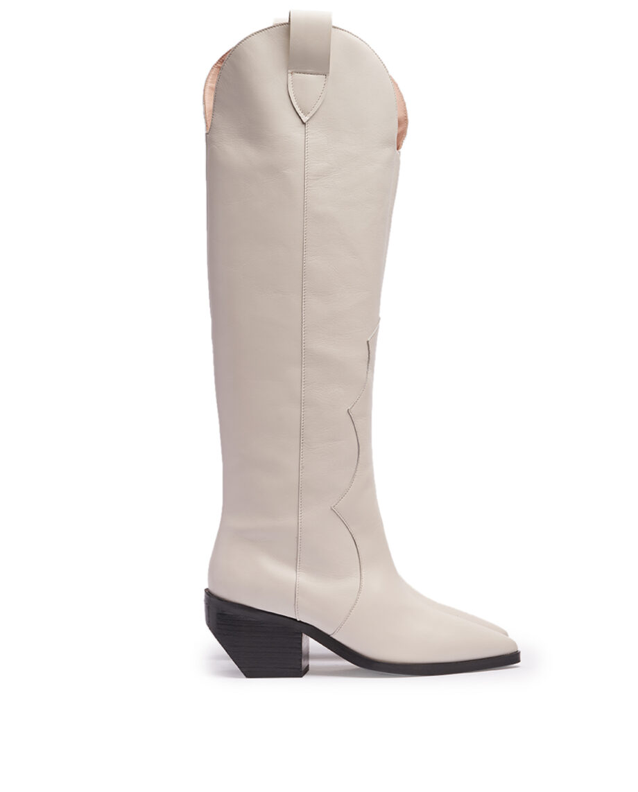 Simply White Western Boots