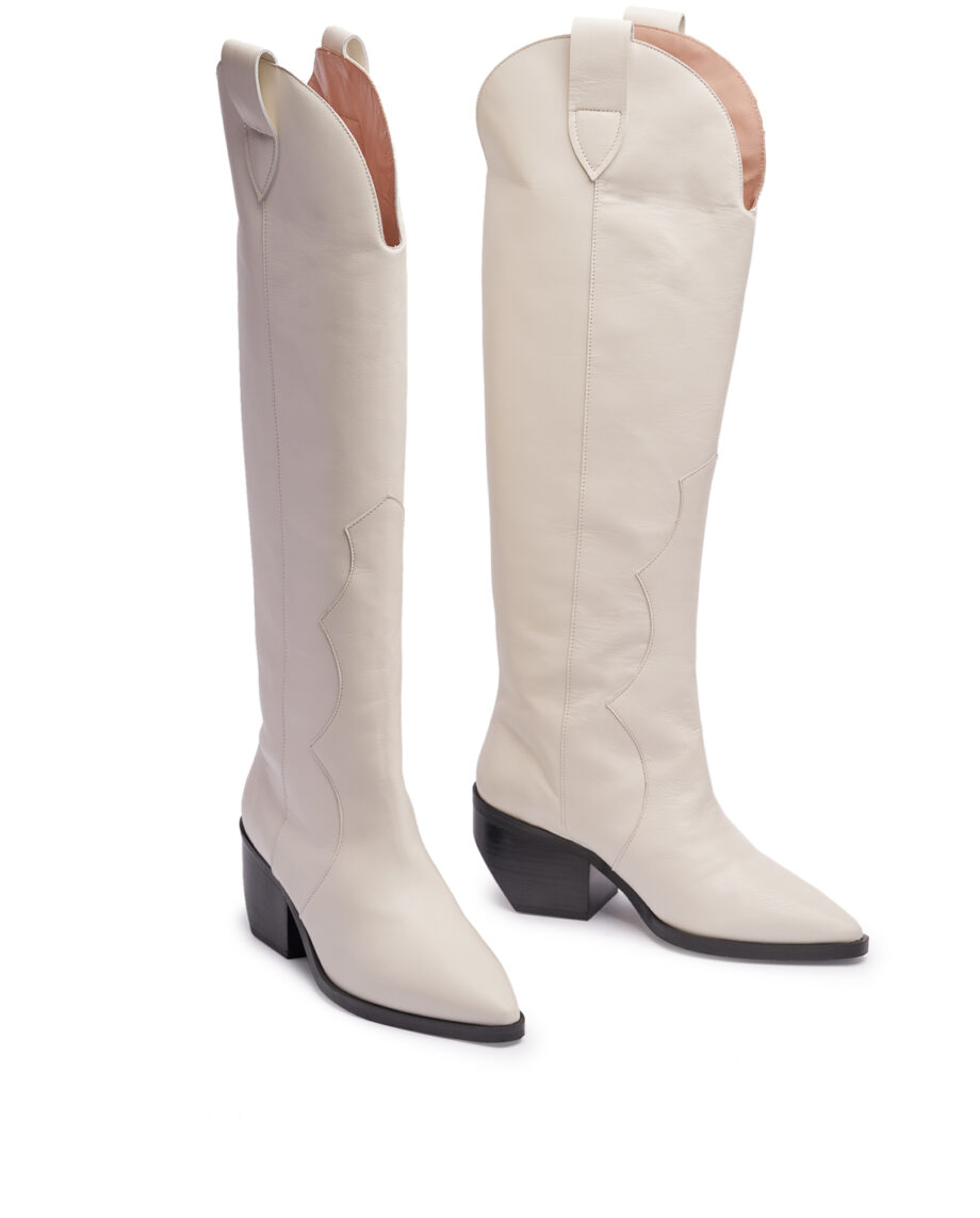 Simply White Western Boots