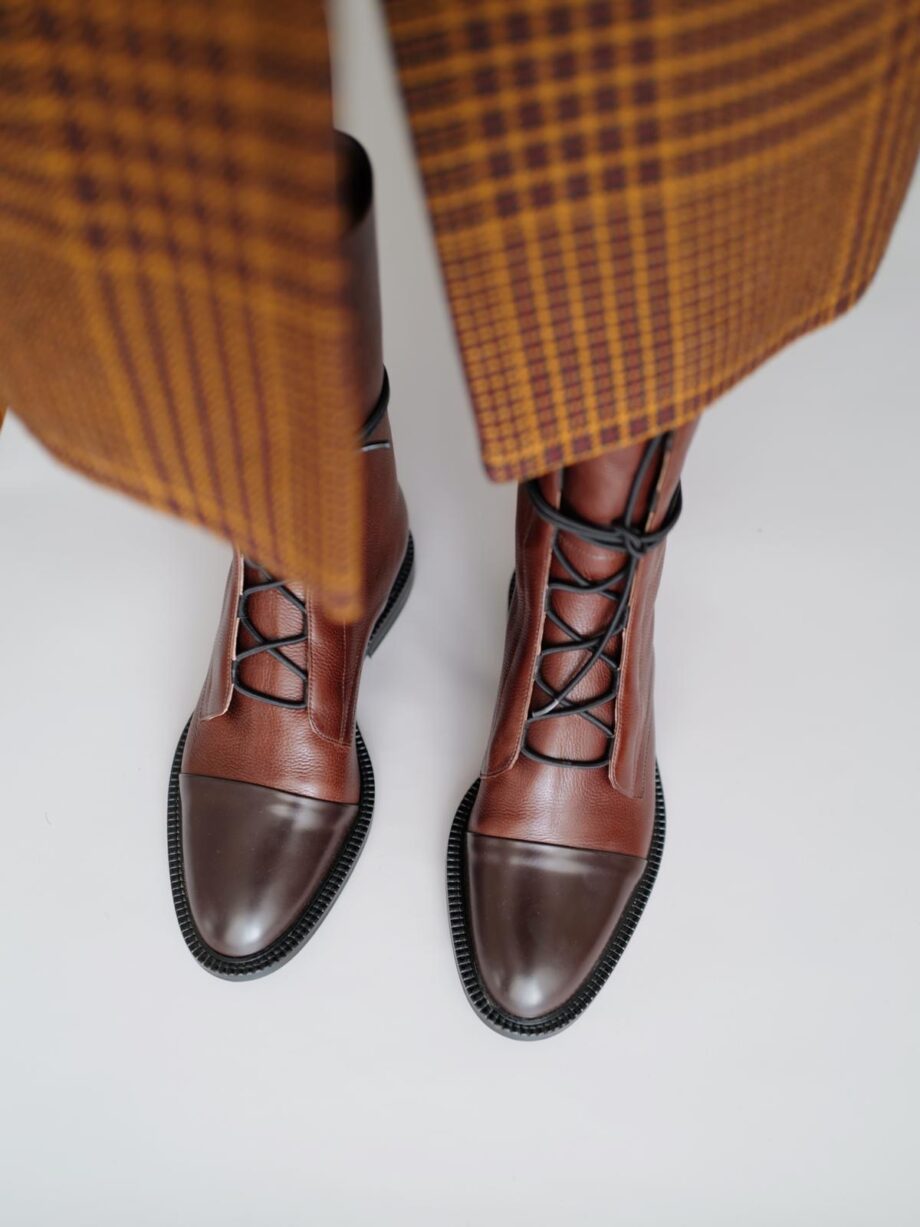 Brown Leather Brogue Boots